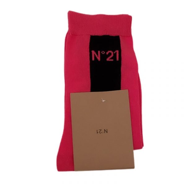 N 21 - Calze in cotone fucsia bimba