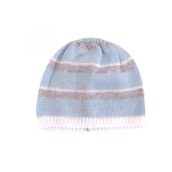 Scaldacuore - Cappello cielo-grigio per neonato