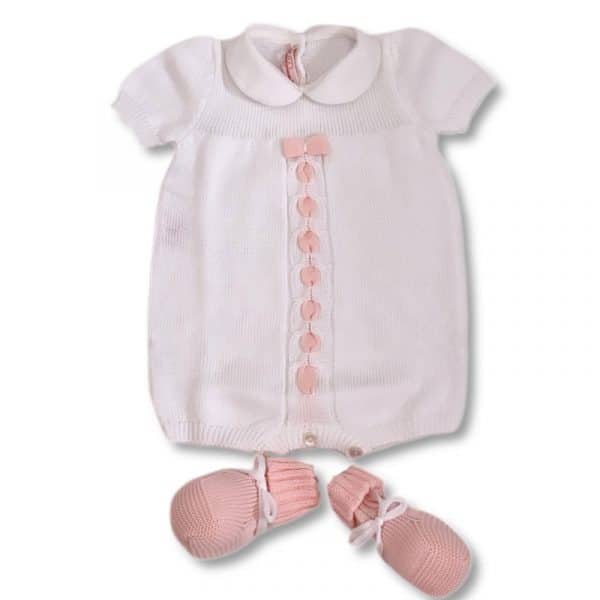 Scaldacuore - Pagliaccetto bianca per neonata