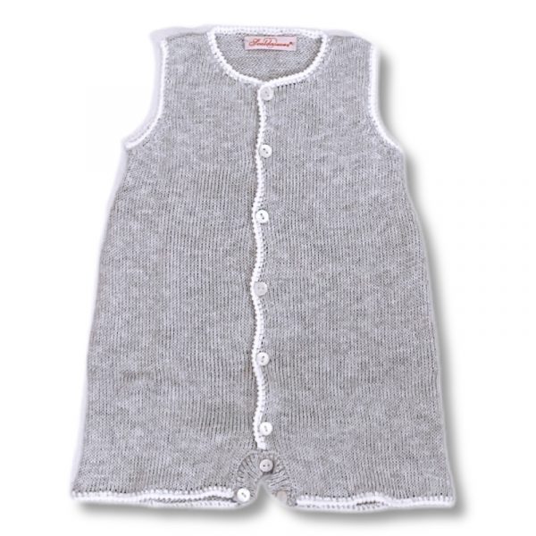 Scaldacuore - Pagliaccetto grigio per neonata
