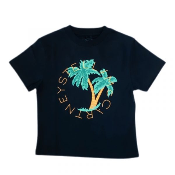 Stella McCartney - T-shirt manica corta nera bimbi
