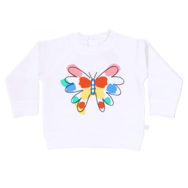 Stella McCartney - Felpa manica lunga bianca per neonata