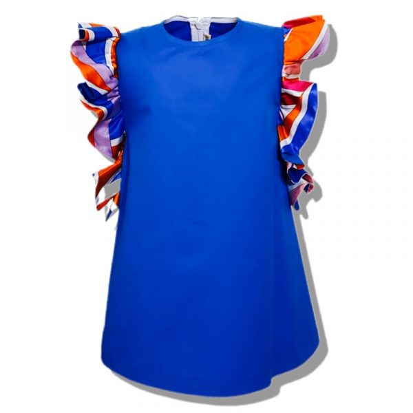 Emilio Pucci - Abito con rouche multicolor bimba