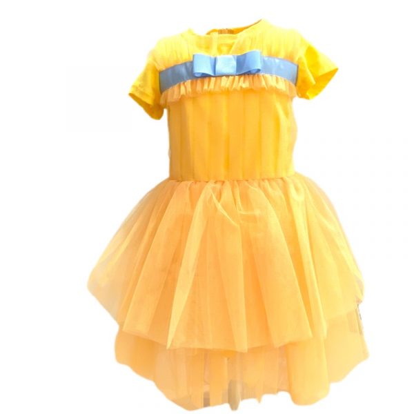 Simonetta - Abito in tulle giallo bimba