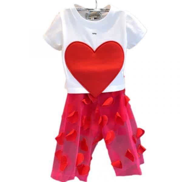 Simonetta - T shirt bianca bimba