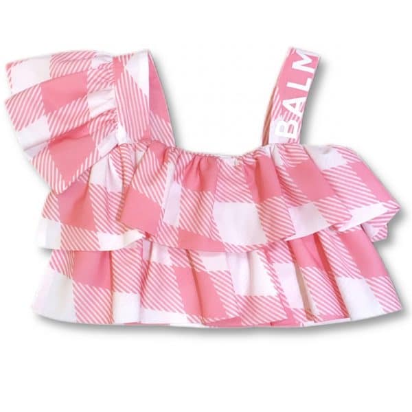 Balmain - Top - Pink White bimba