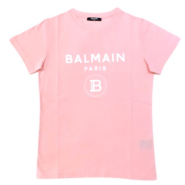 Balmain - T-shirt manica corta rosa bimba