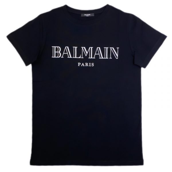 Balmain - T-shirt manica corta nera bimbi