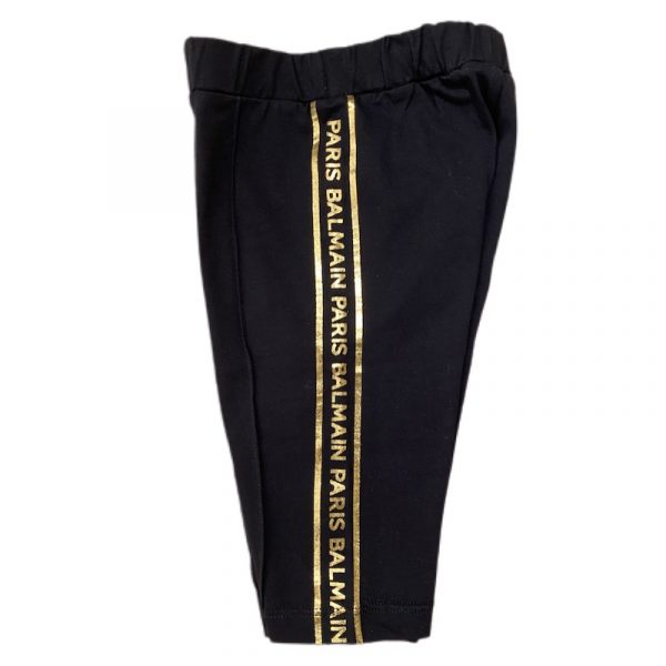 Balmain - Leggins in cotone nero bimba