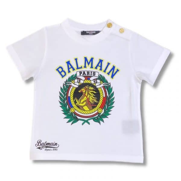 Balmain - T shirt bianca per neonato