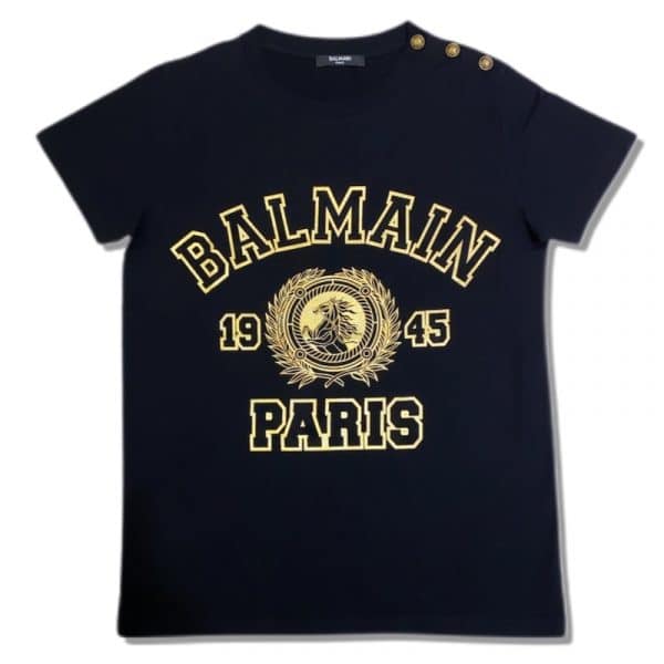 Balmain - T shirt nera bimbi