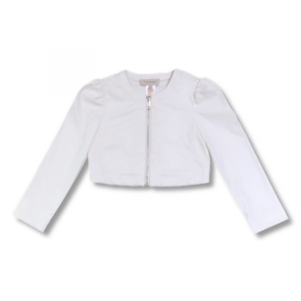 Twinset - Giubbino in ecopelle bianco bimba