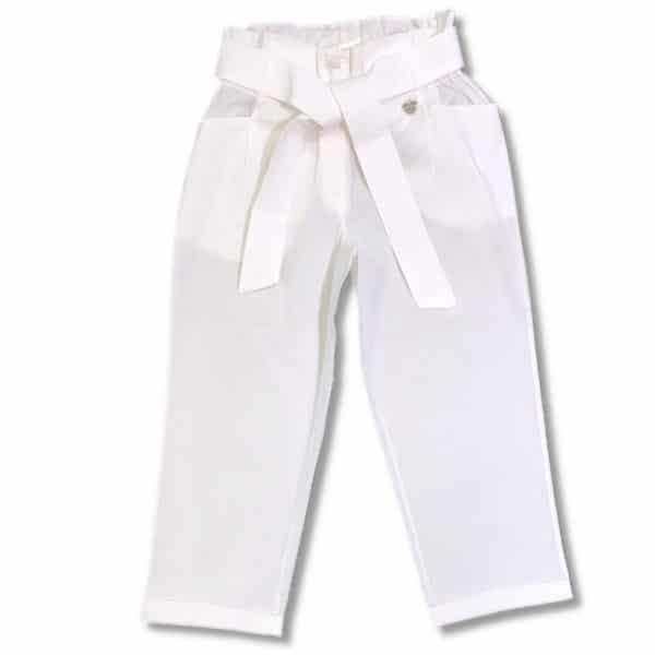 Twinset - Pantaloni bianchi bimba