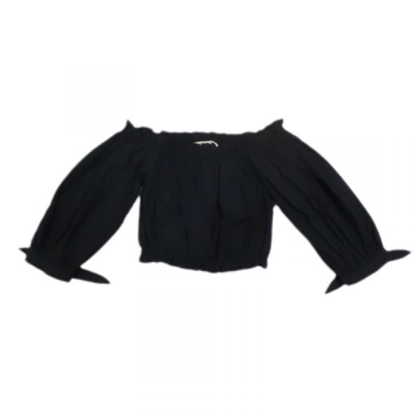 Twinset - Top in cotone nero bimba