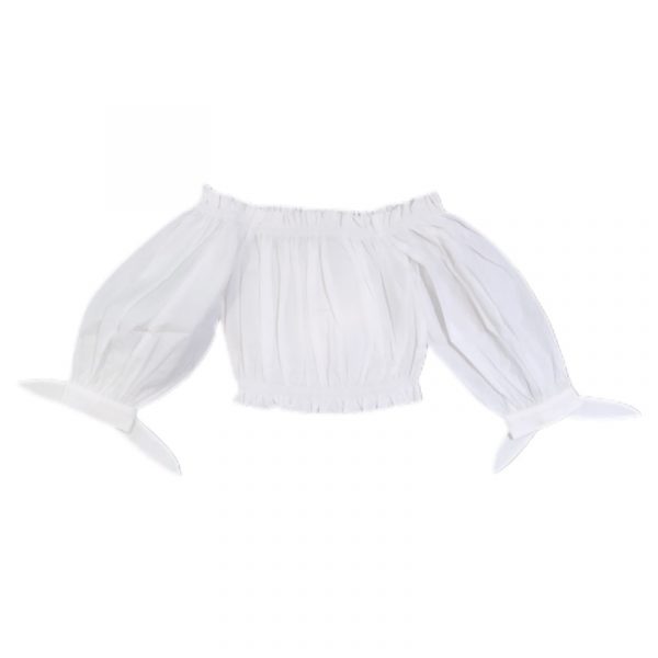 Twinset - Top in cotone bianco bimba