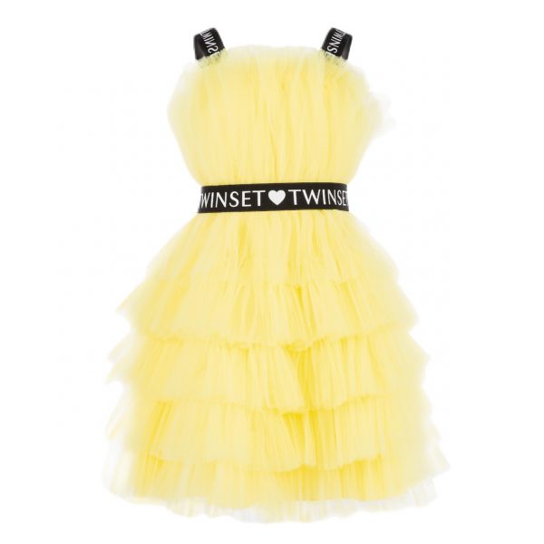 Twinset - Abito tulle giallo bimba