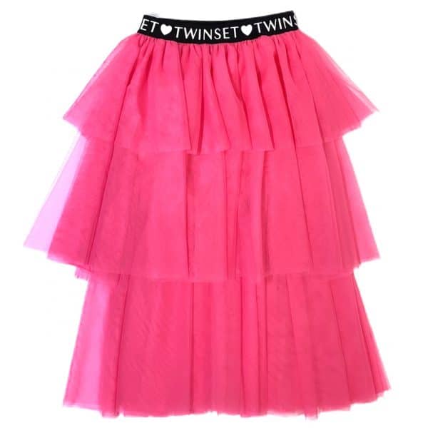 Twinset - Gonna in tulle fucsia bimba