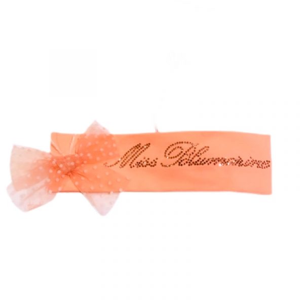 Blumarine - Fascia in cotone pesco per neonata