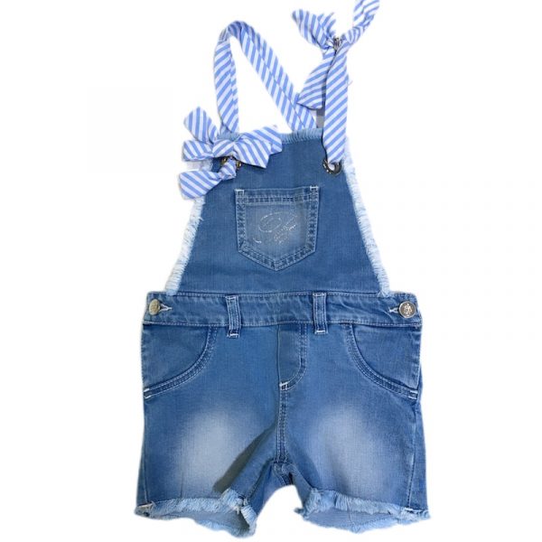 Miss Blumarine - Salopette jeans per neonata