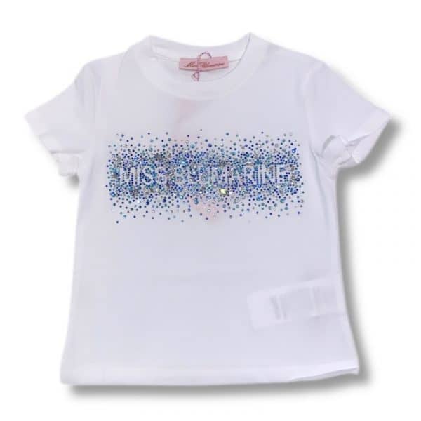 Miss Blumarine - T-shirt bianca bimba