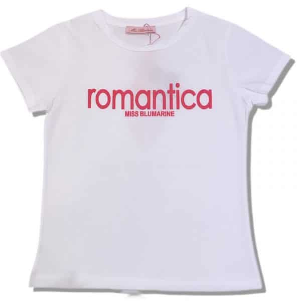 Miss Blumarine - T-shirt manica corta bianca bimba