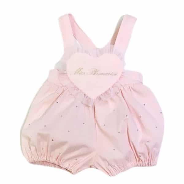 Miss Blumarine - Salopette rosa per neonata