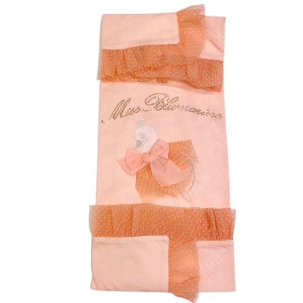 Miss Blumarine - Coperta con tulle pesco per neonata
