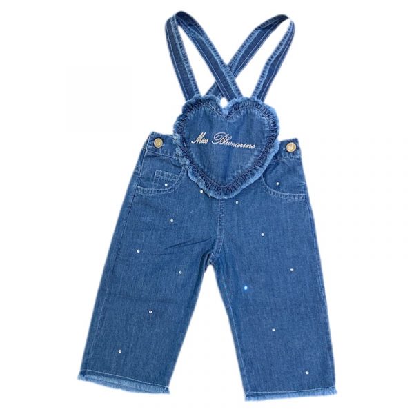 Miss Blumarine - Salopette jeans per neonata