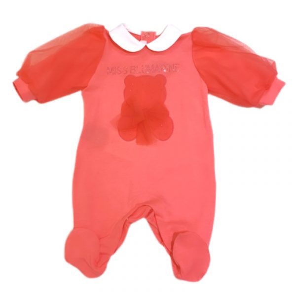 Blumarine - Tutina in cotone fucsia per neonata