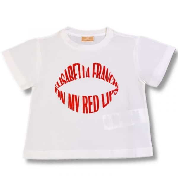 Elisabetta Franchi - T shirt bianca bimba