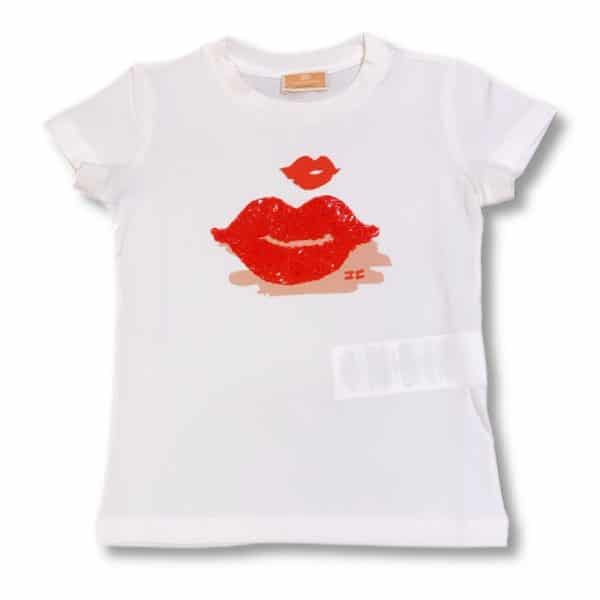 Elisabetta Franchi - T shirt bianca bimba