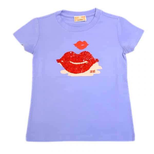 Elisabetta Franchi - T shirt lavanda bimba