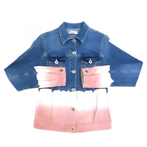 Dondup - Giubbino in jeans - bianco-rosa bimba
