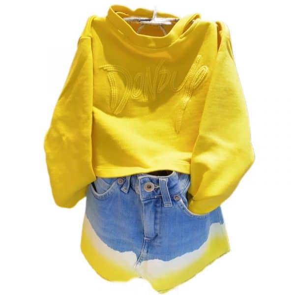 Dondup - Gonna jeans-giallo bimba