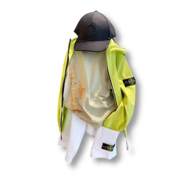 Stone Island - T-shirt fango verde bimbo