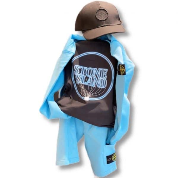 Stone Island - T-shirt nera bimbo