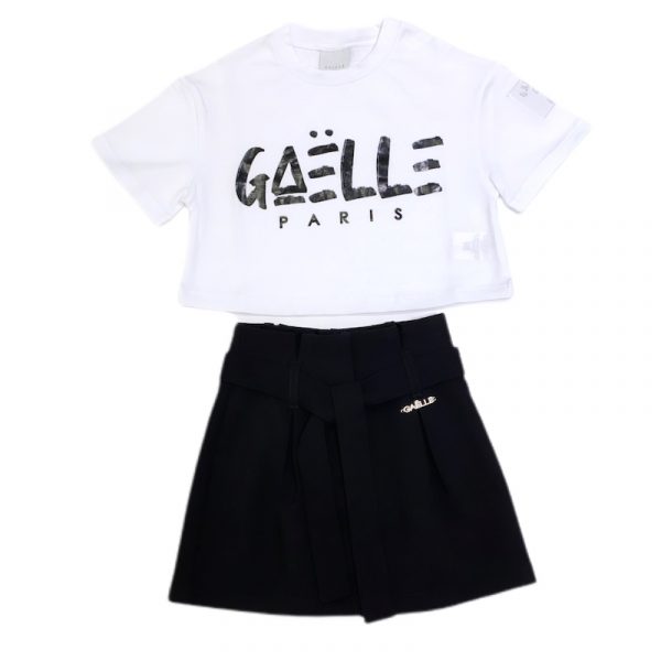 Gaelle - T-shirt manica corta bianca bimba