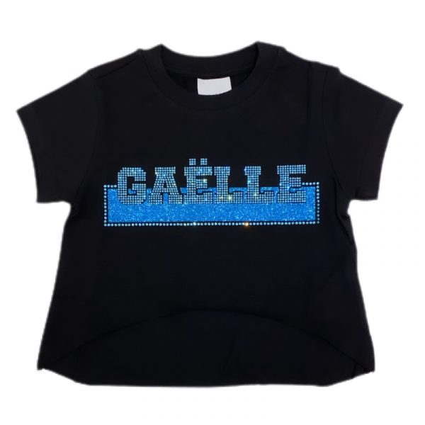 Gaelle - T-shirt manica corta nera bimba