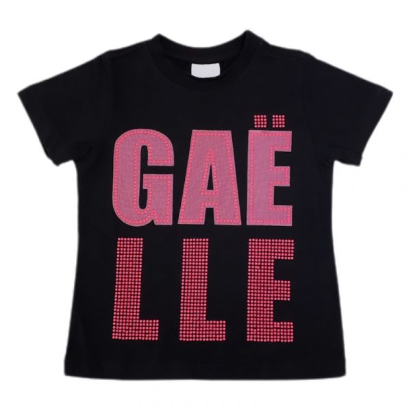 Gaelle - T-shirt manica corta nera bimba
