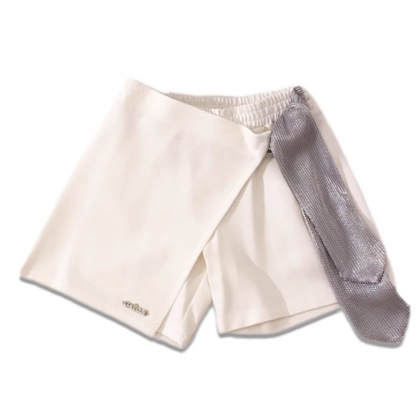 Gaelle - Short in cotone bianco bimba