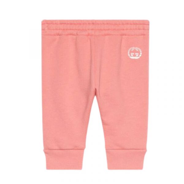 Gucci - Pantalone in felpa rosa per neonata