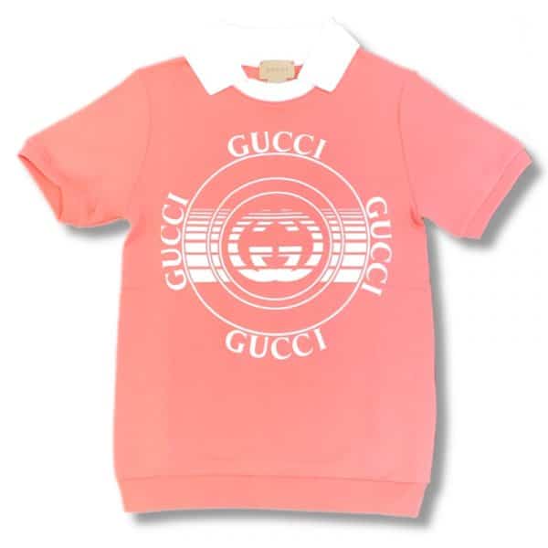 Gucci - Abito in felpa rosa bimba