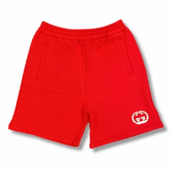 Gucci - Bermuda in felpa rossa bimbo