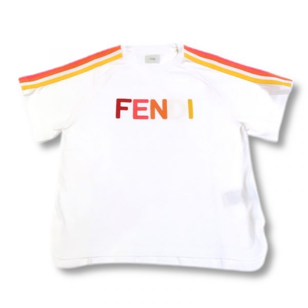 Fendi - T-shirt manica corta bianca bimba