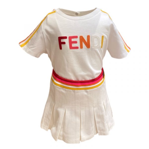 Fendi - T-shirt in cotone bianca per neonata