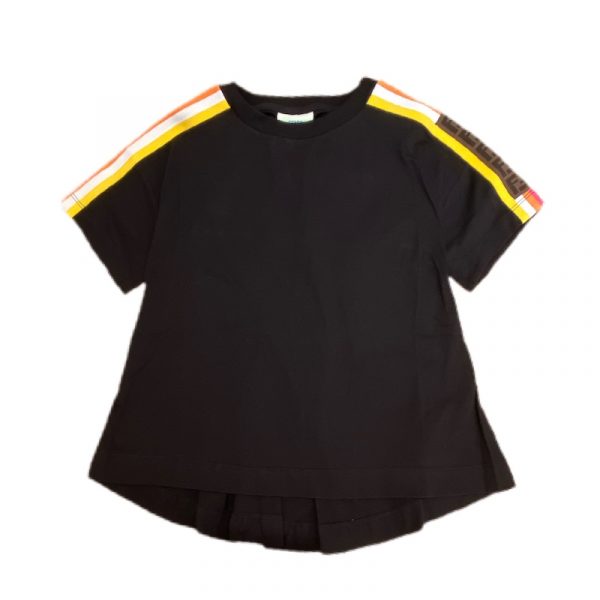Fendi - T-shirt in cotone nera bimba