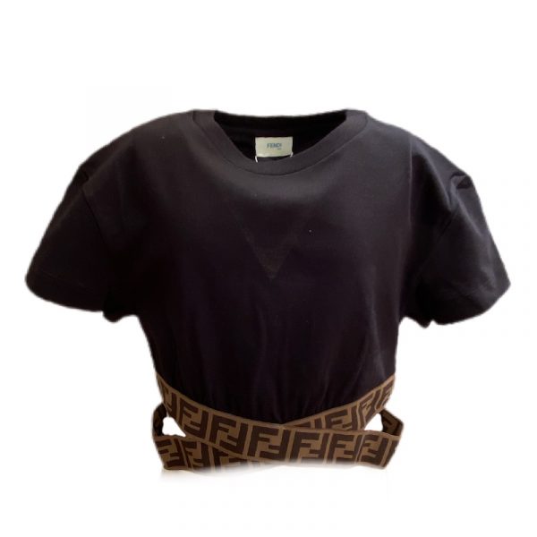Fendi - Top crop nero bimba