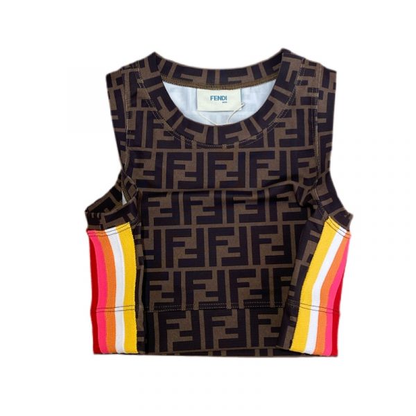 Fendi - Top smanicato multicolor bimba