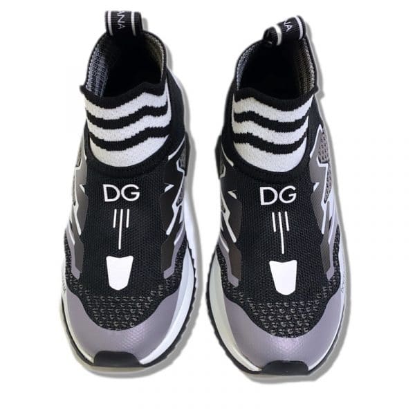 Dolce & Gabbana - Scarpa - Grigia-Bianca-Nera bimba