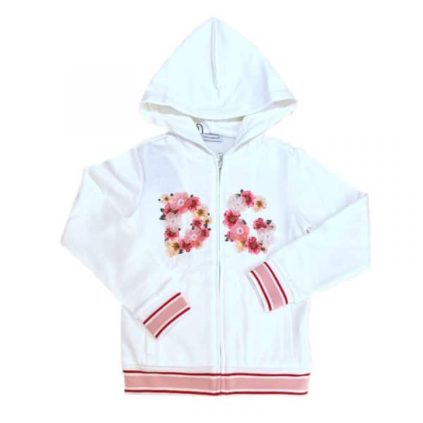 Dolce & Gabbana - Felpa bianca per neonata